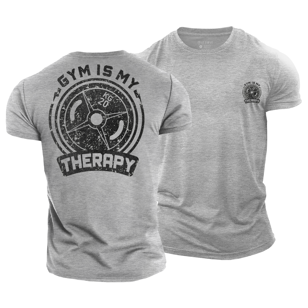 Gym Is My Therapy Cotton T-Shirt