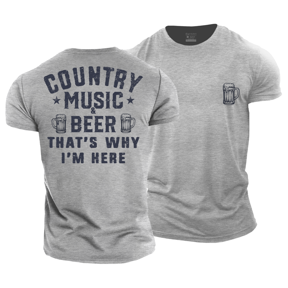 Country Music & Beer Cotton T-Shirt