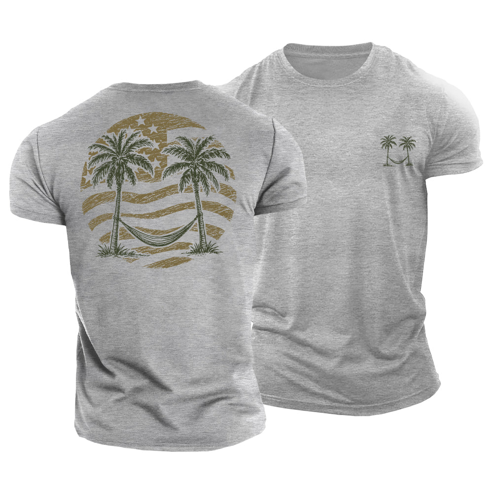 Freedom Under Palms Cotton T-Shirt