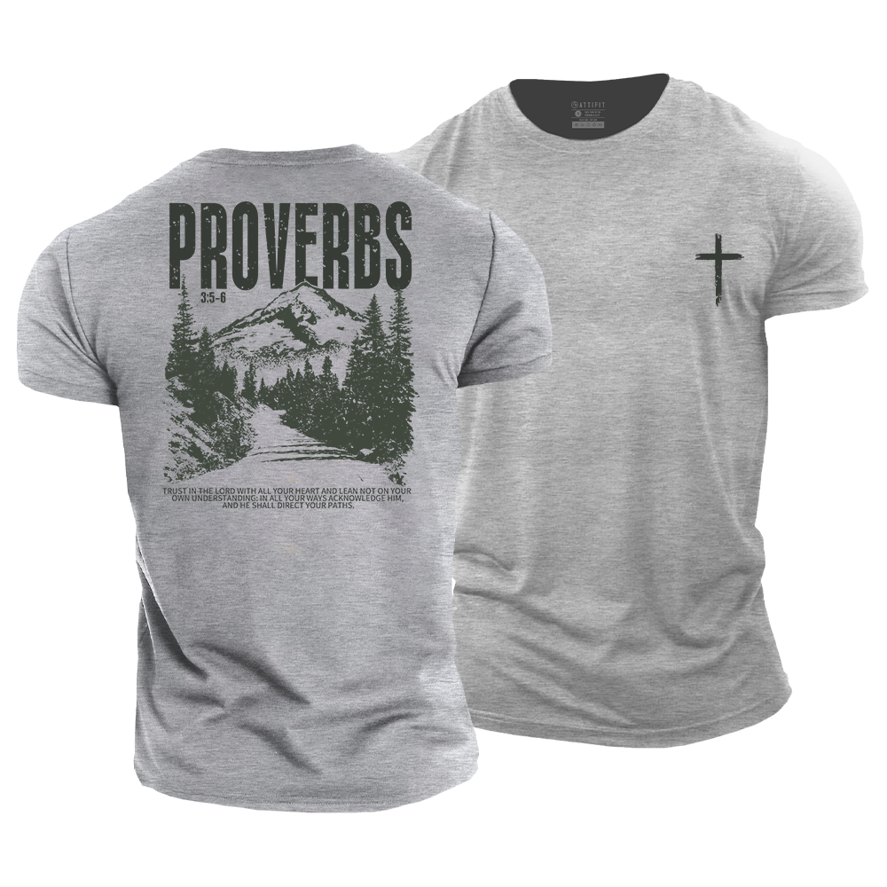 Proverbs 3:5-6 Cotton T-Shirt