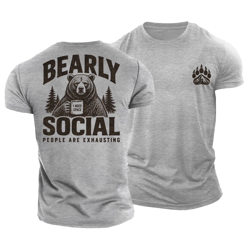 Introverted Bear Cotton T-Shirt