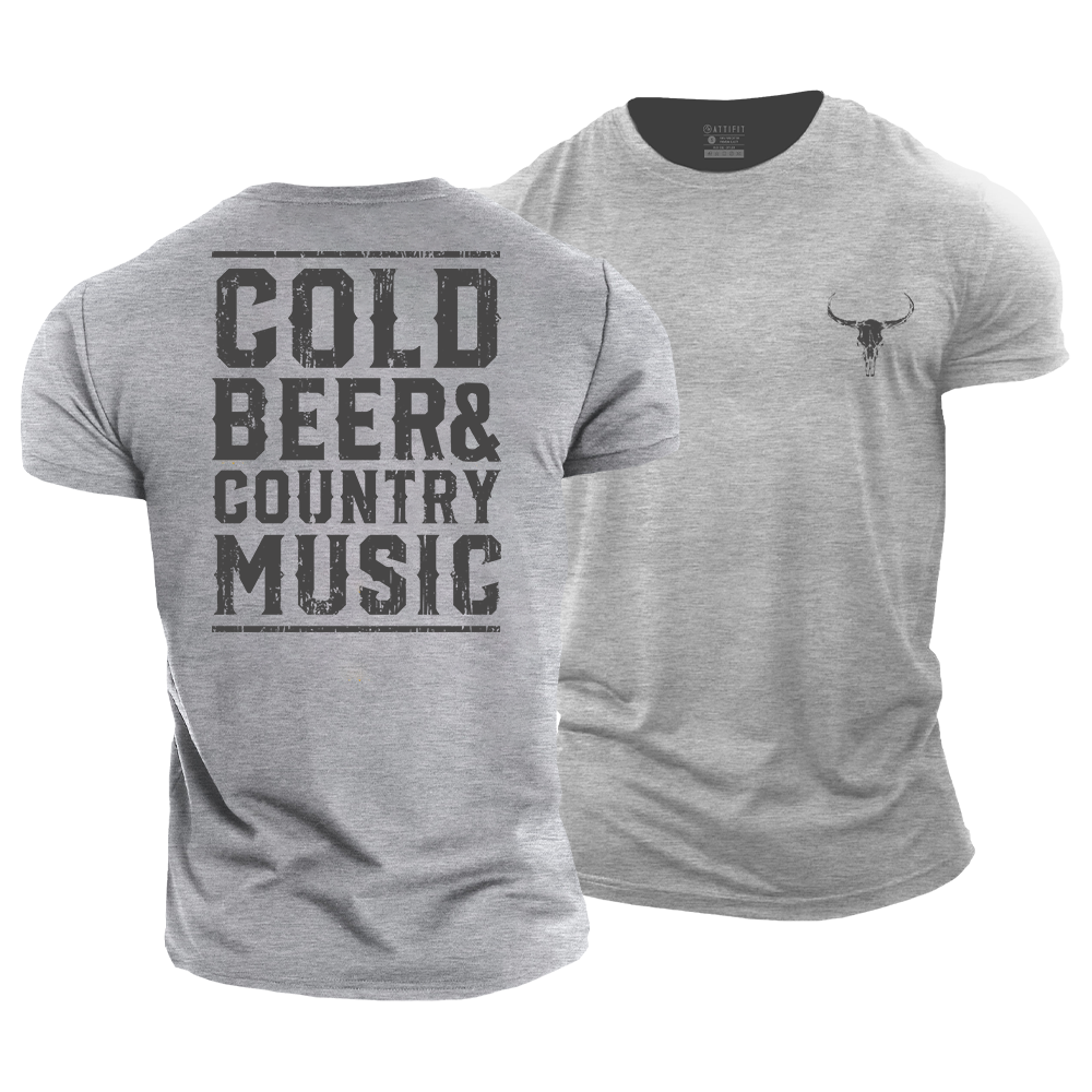 Cold Beer and Country Music Cotton T-Shirt