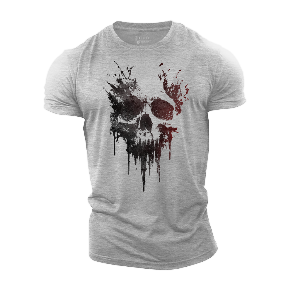 Skull in Shadows Cotton T-Shirt