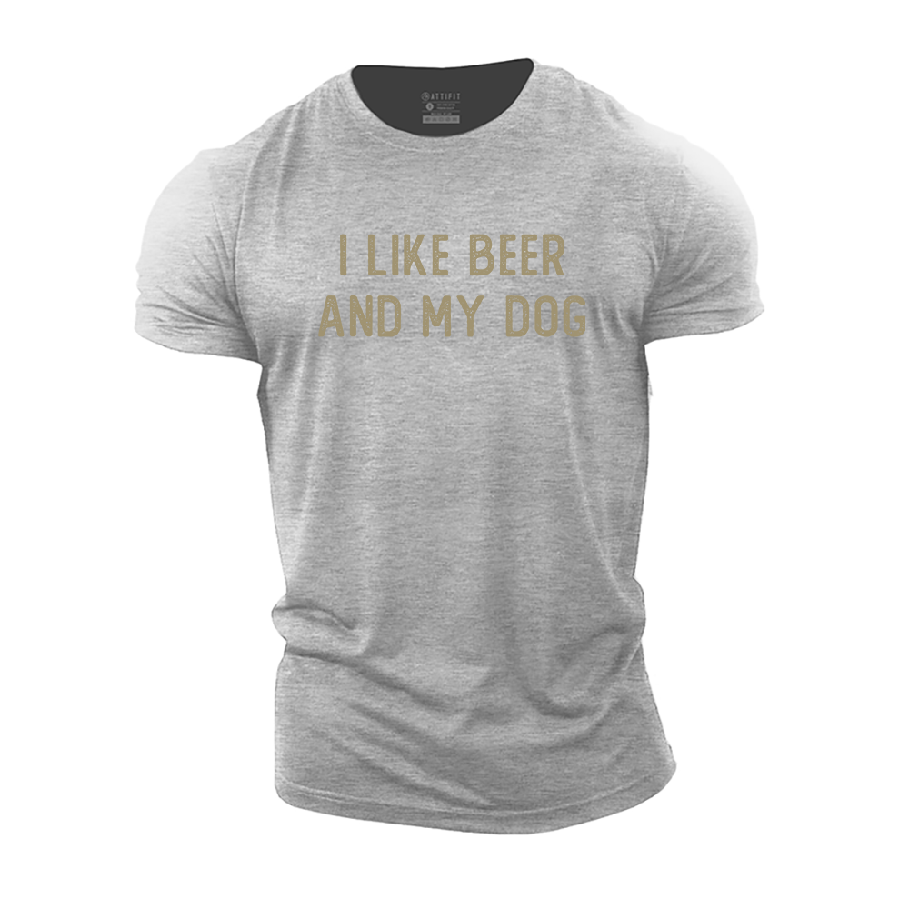 I like Beer and My Dog Cotton T-Shirt