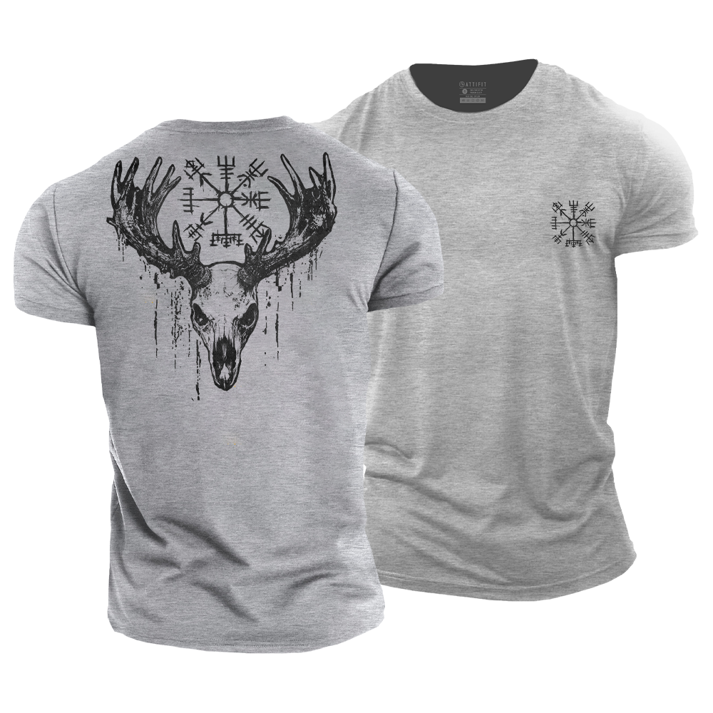 Viking Deer Cotton T-Shirt