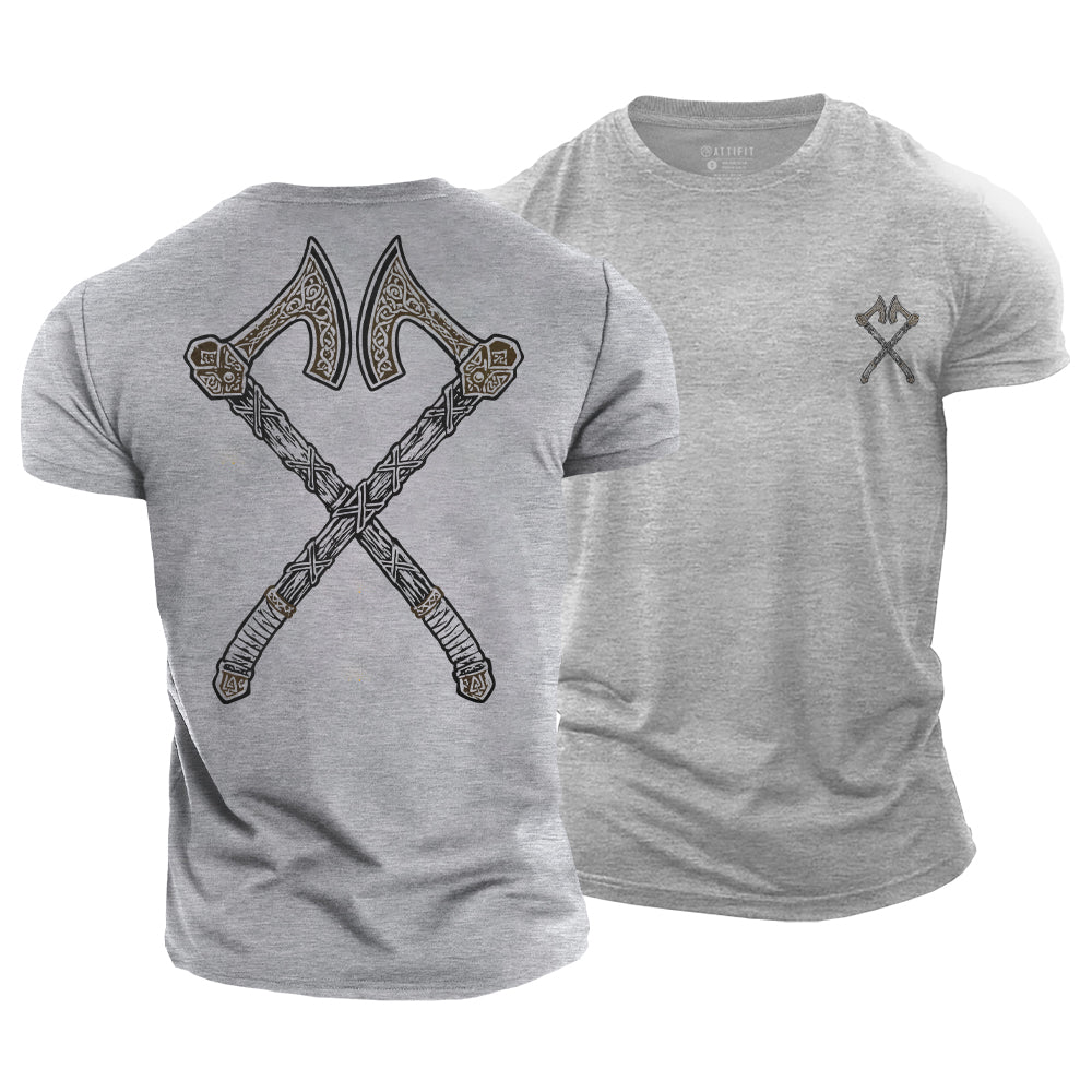 Axes Othala Runes Cotton T-Shirt