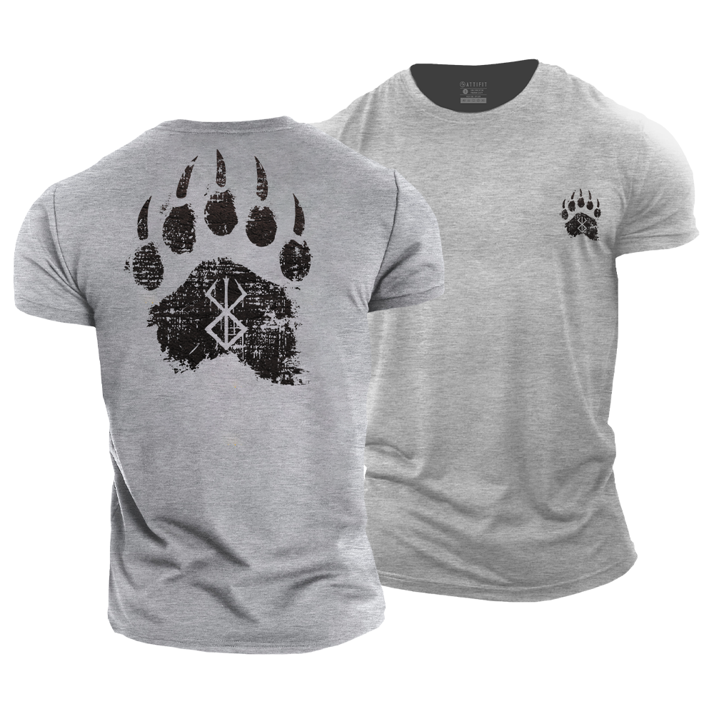 Berserker Rune Bears Paw Cotton T-Shirt
