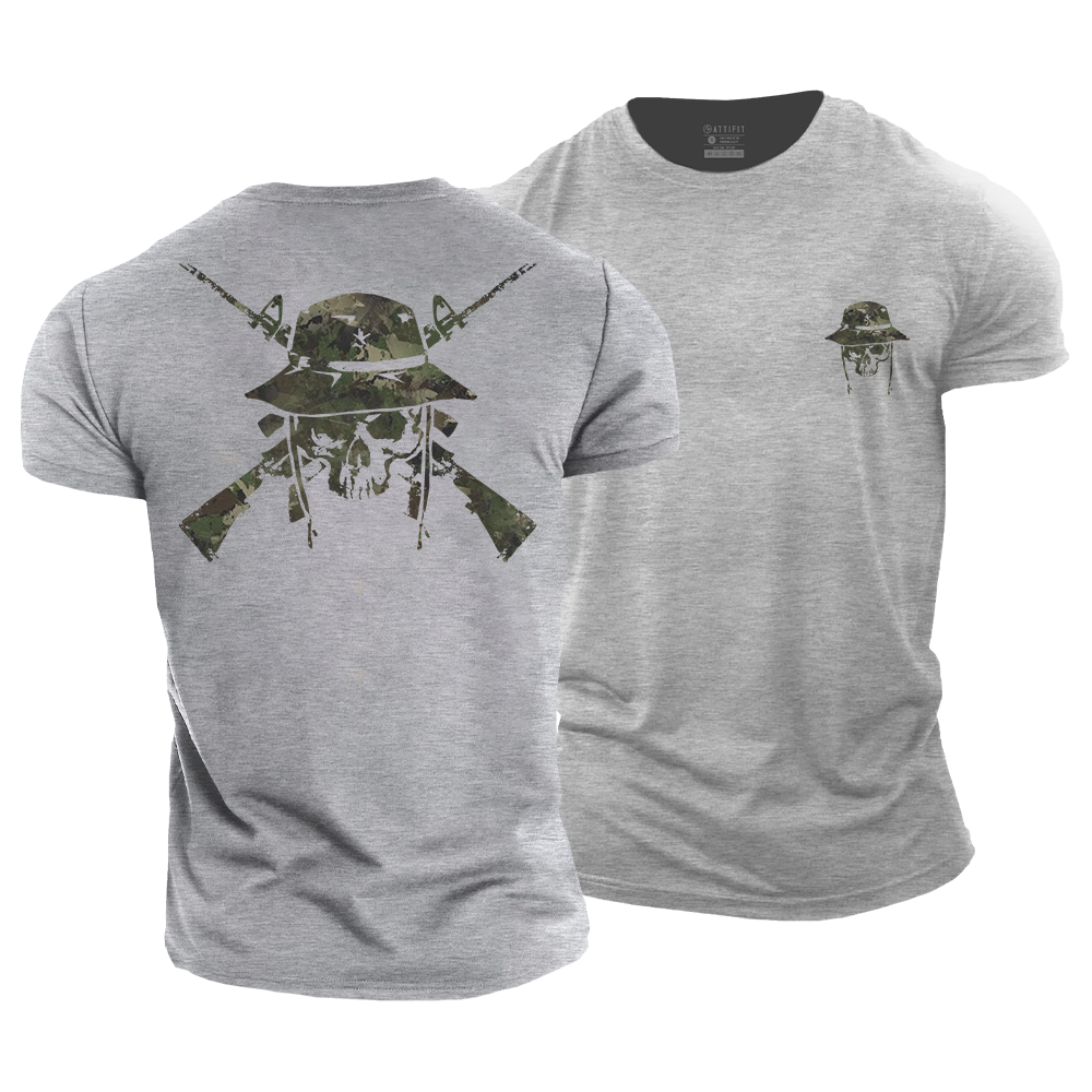 Skull Hunter Cotton T-Shirt