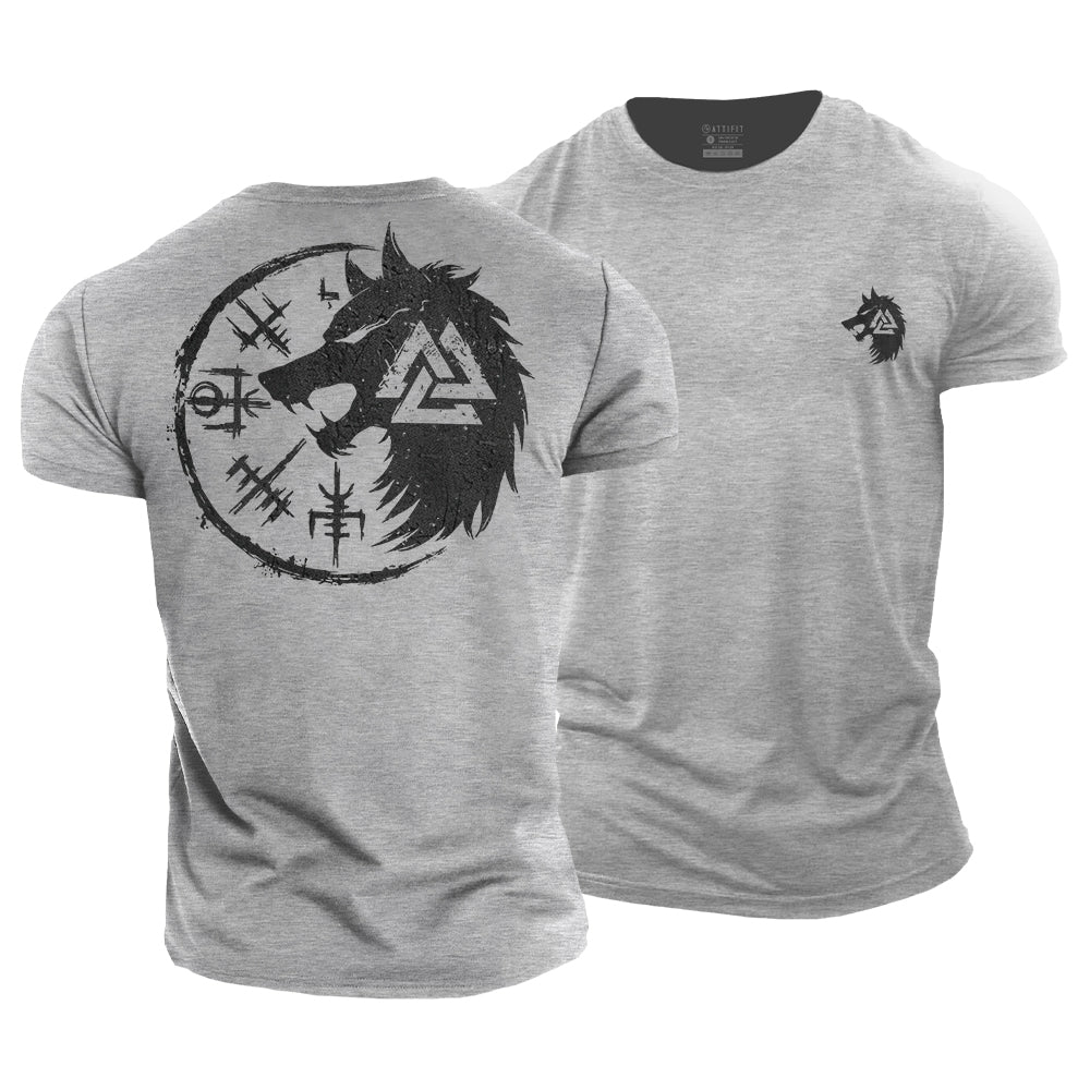 Viking Wolf Cotton T-Shirt