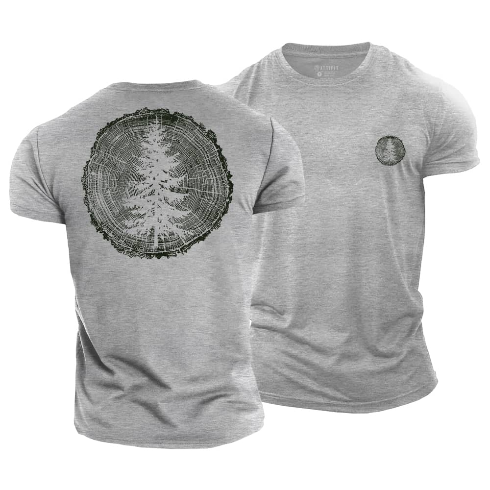 Pine Tree Ring Cotton T-Shirt