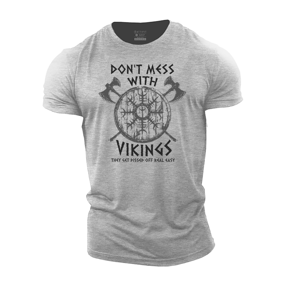 Don't Mess With Vikings Cotton T-Shirt
