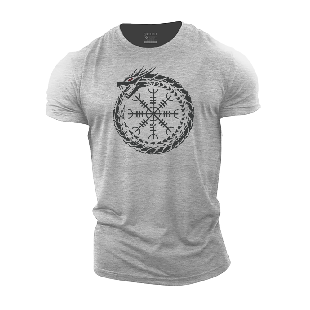 Jormungandr Helm of Awe Cotton T-Shirt