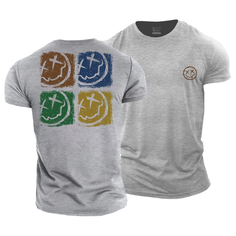 Smiley Poster Cotton T-Shirt
