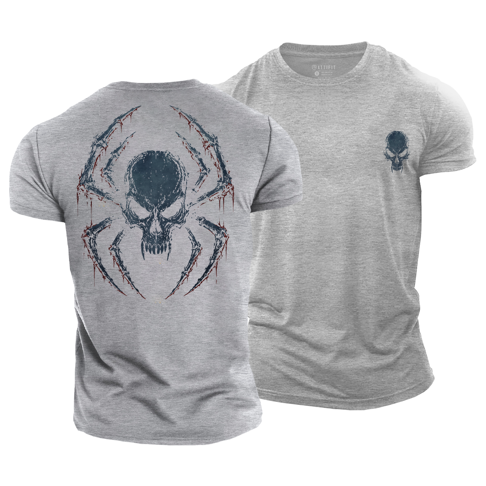 Spider Skull Cotton T-Shirt
