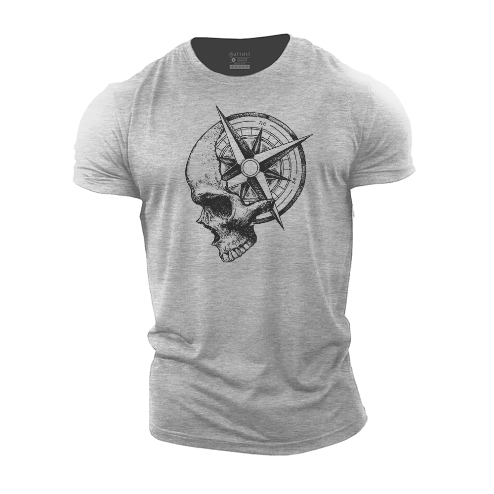 Skull Compass Cotton T-Shirt