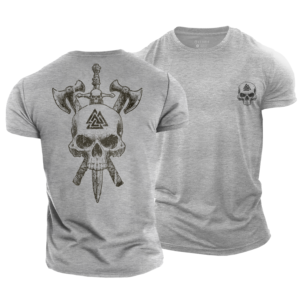 Wikinger-Grafik-T-Shirts aus Baumwolle