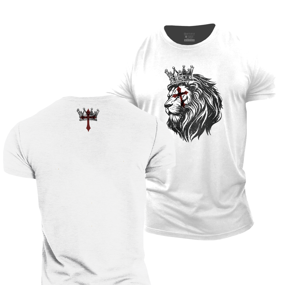 Lion Cross Cotton T-Shirt