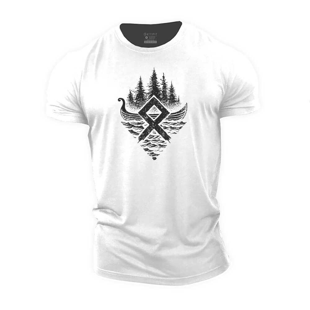 Viking Boat Cotton T-shirt