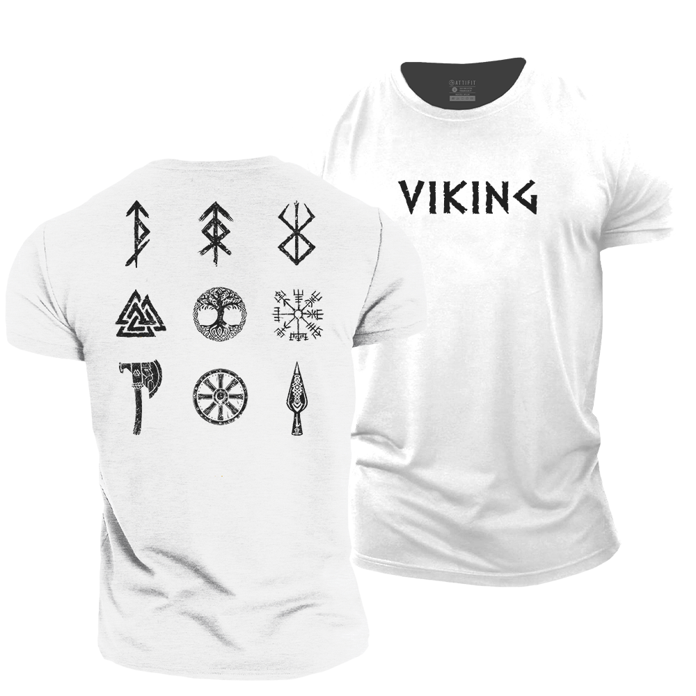 Viking Symbols Cotton T-Shirt