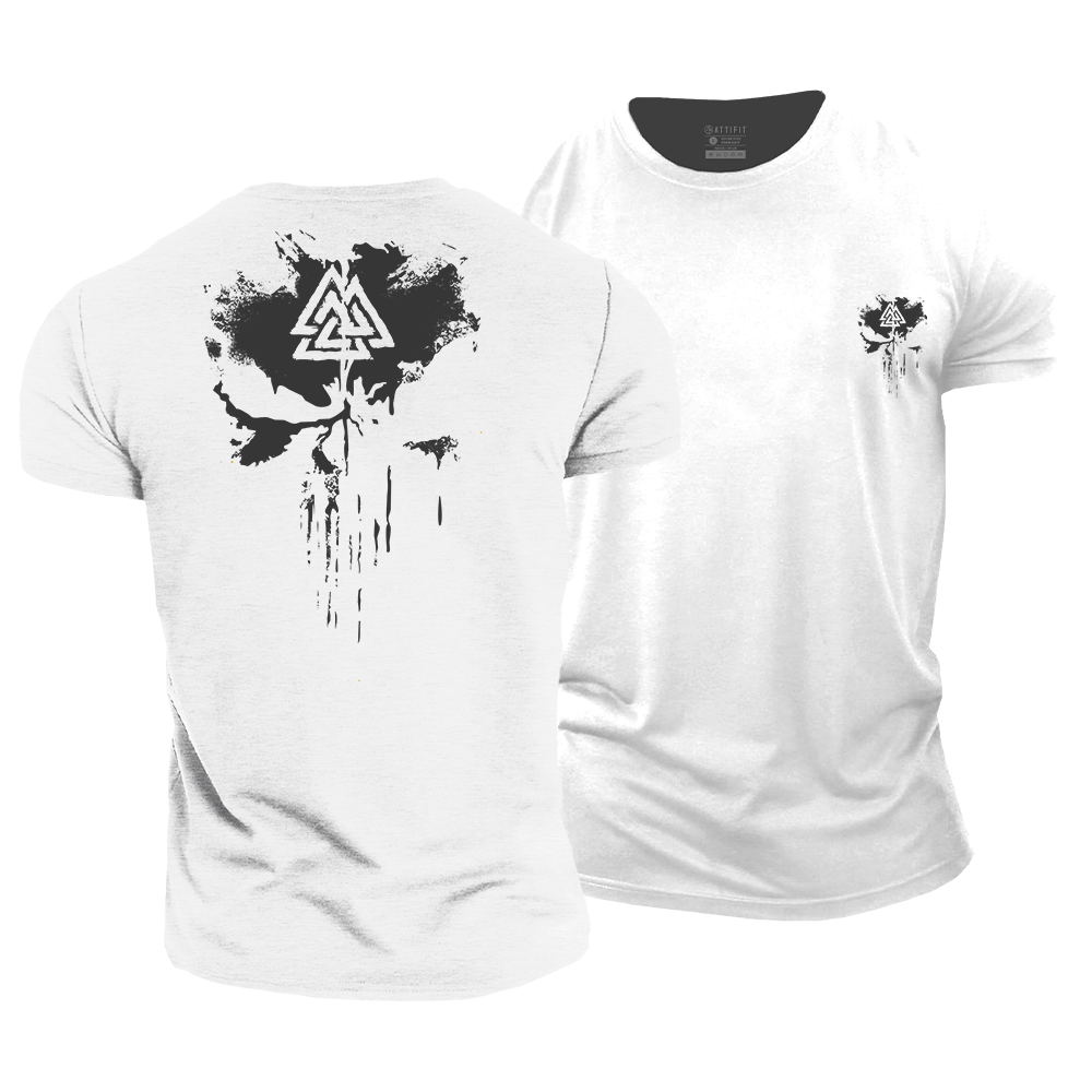 Viking Valknut Warrior Cotton T-Shirt