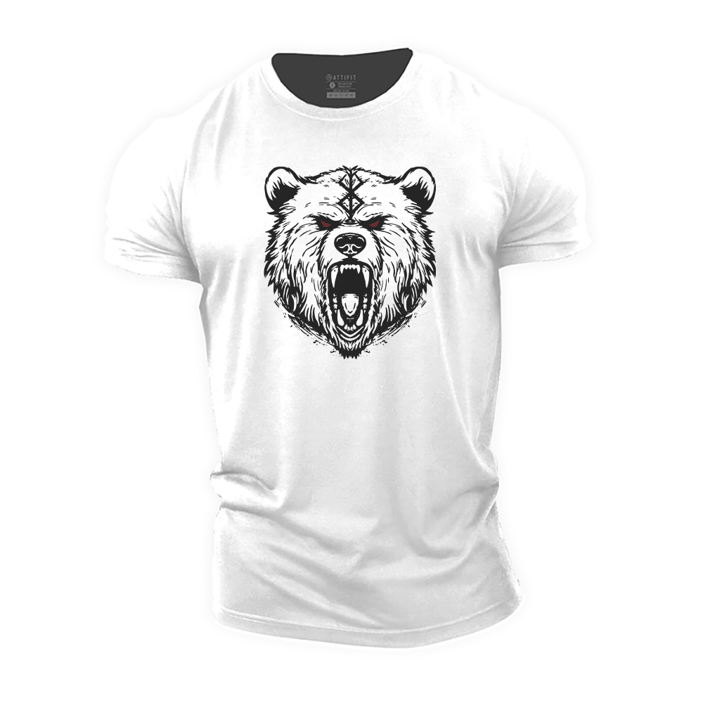 Viking Bear Warrior Cotton T-Shirt