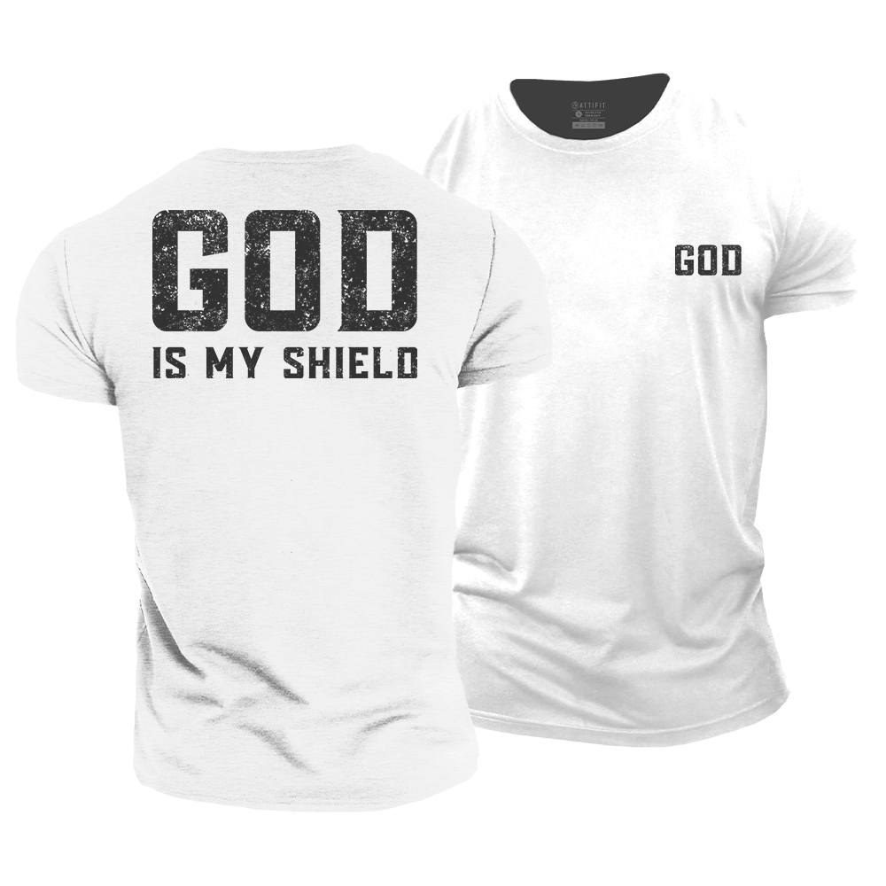God Is My Shield Cotton T-Shirt