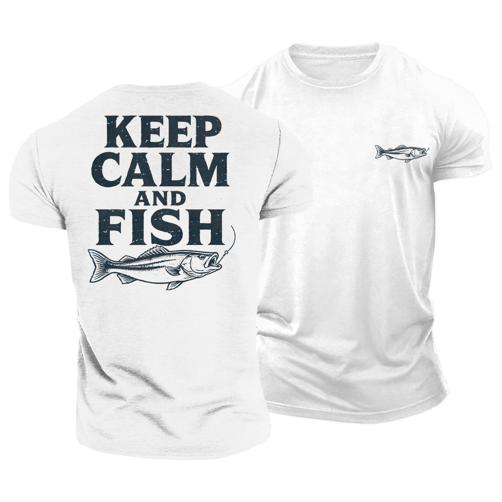 Hooked on Fishing Cotton T-Shirt