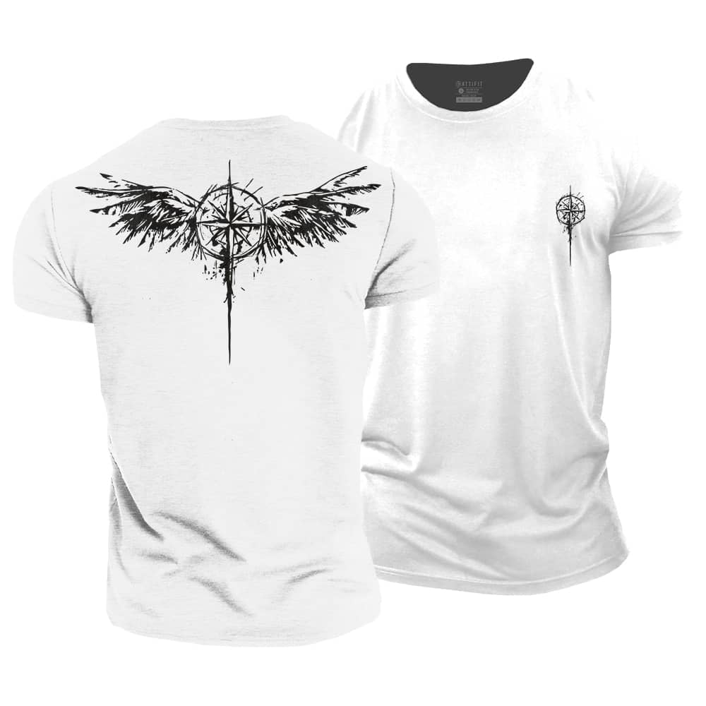 Compass Wings Cotton T-Shirt