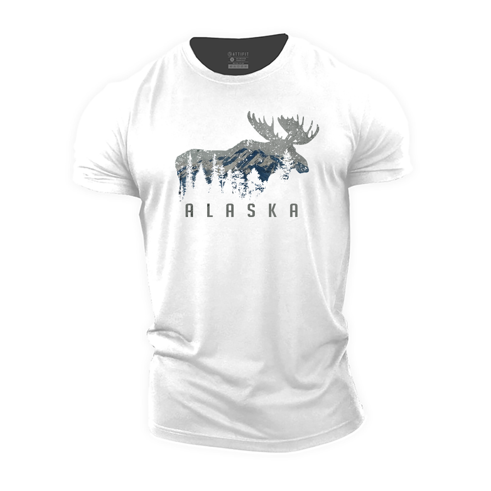 Alaska Moose Cotton T-Shirt