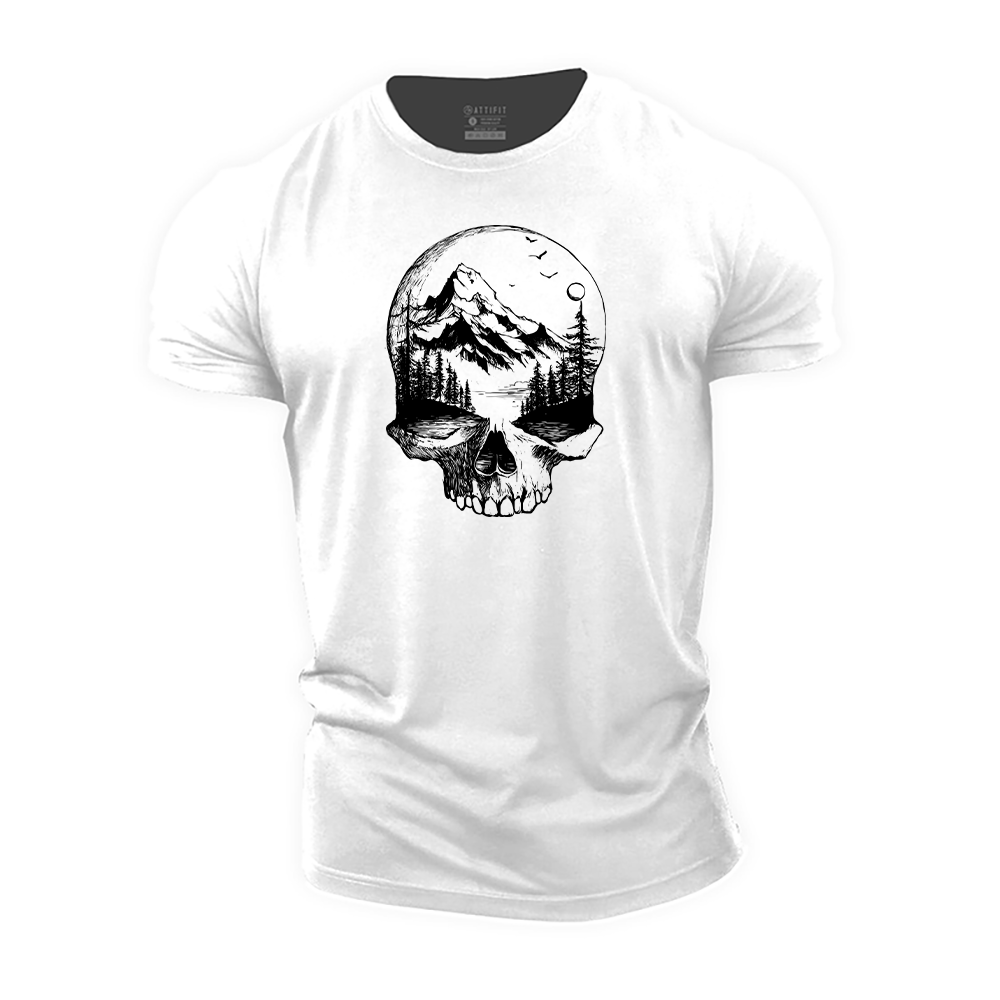Skull Landscape Cotton T-Shirt