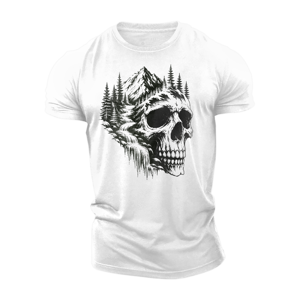 Mountain Skull Wilderness Cotton T-Shirt