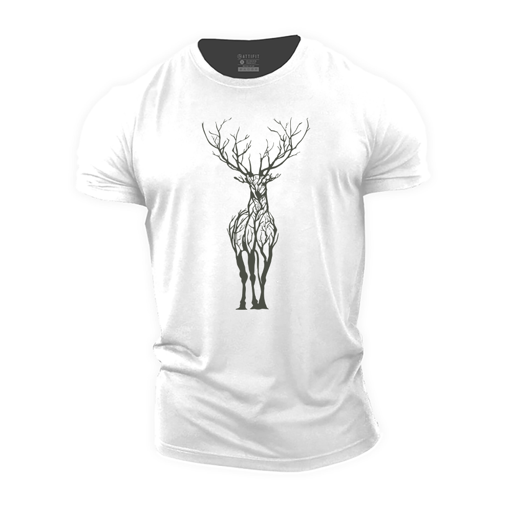 Forest Deer Cotton T-Shirt