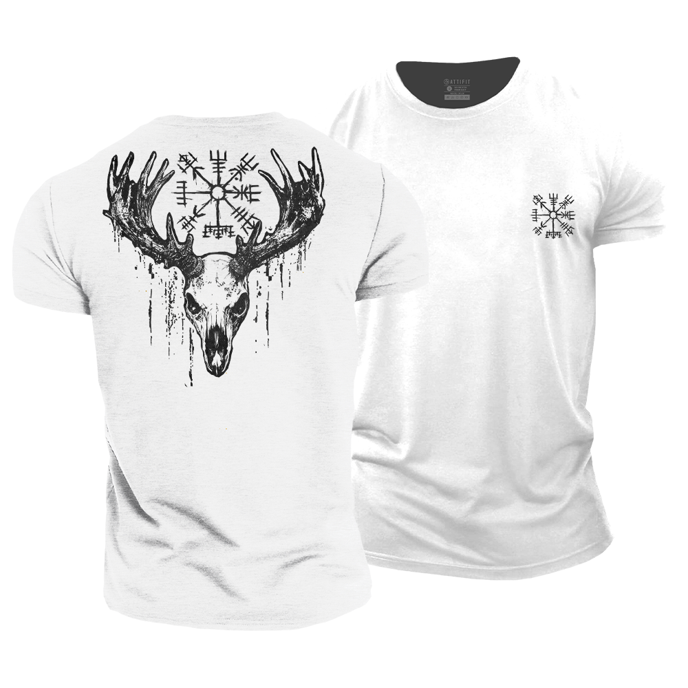 Viking Deer Cotton T-Shirt