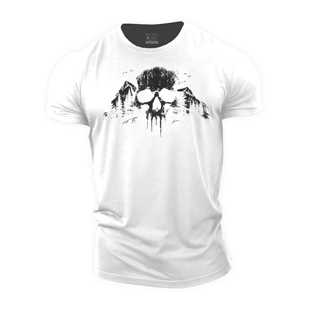 Skull Pine Summit Cotton T-Shirt