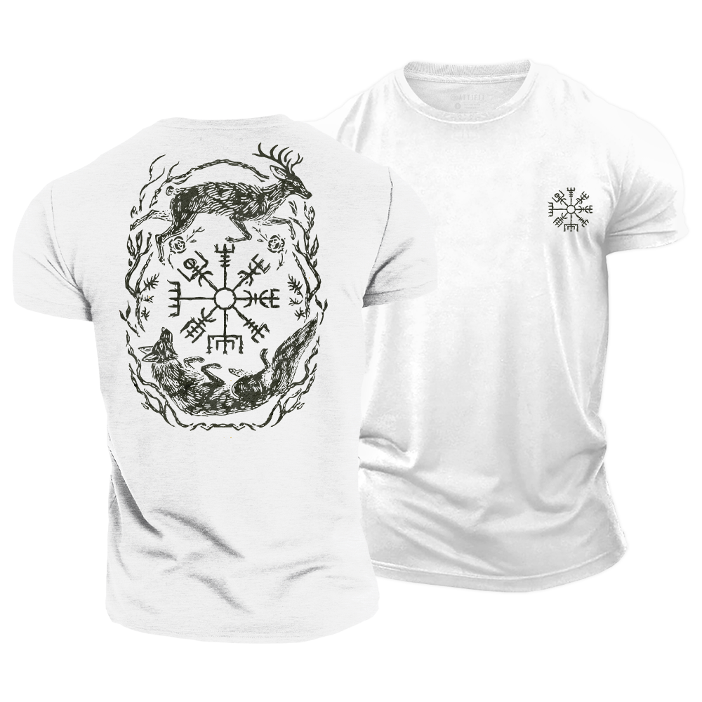 Wikinger-Grafik-T-Shirts aus Baumwolle