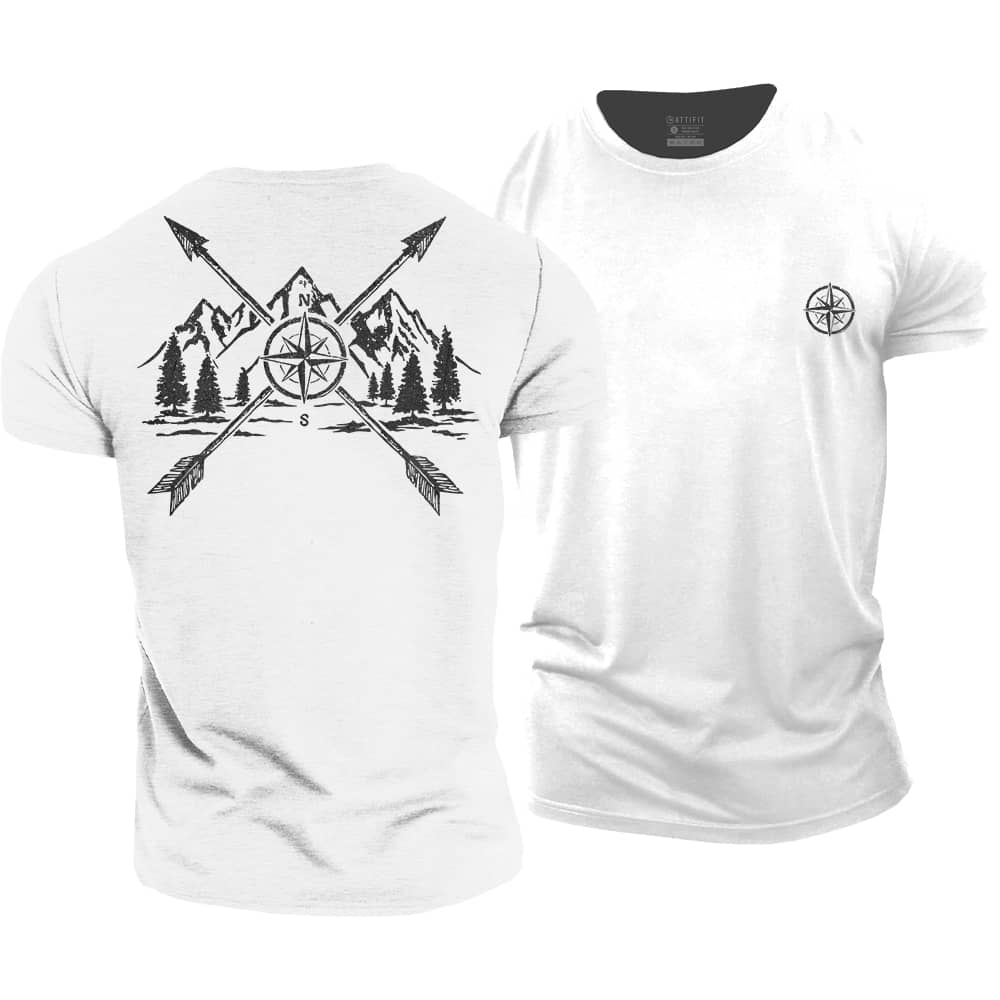 Compass Landscape Cotton T-Shirt