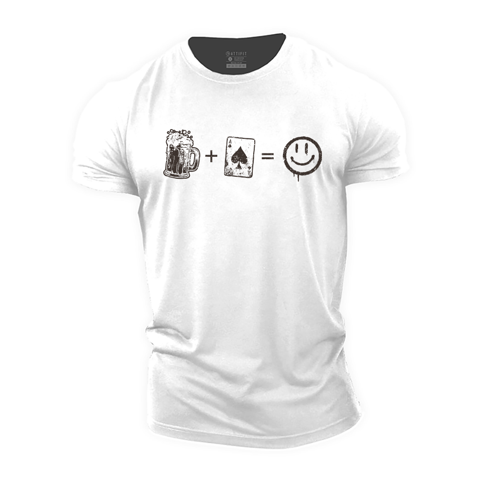 Beer Poker Happy Cotton T-Shirt