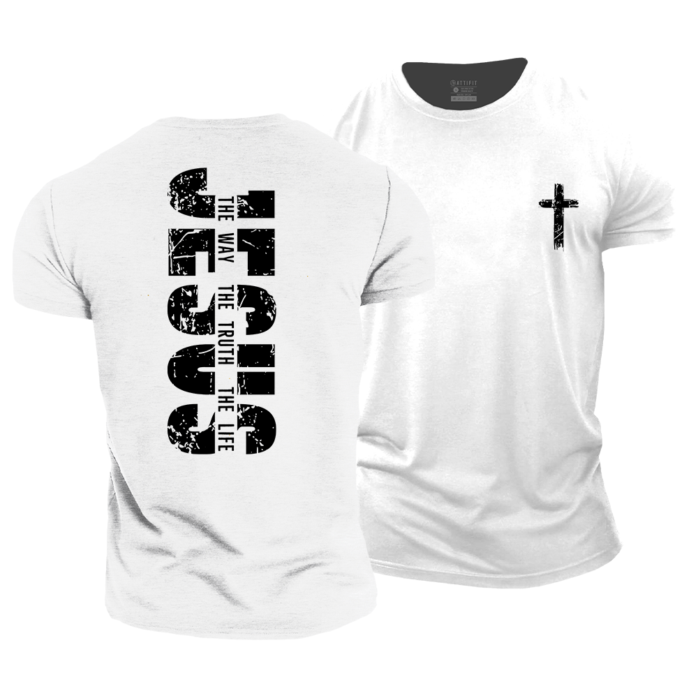Jesus, The Way The Truth The Life Cotton T-Shirt