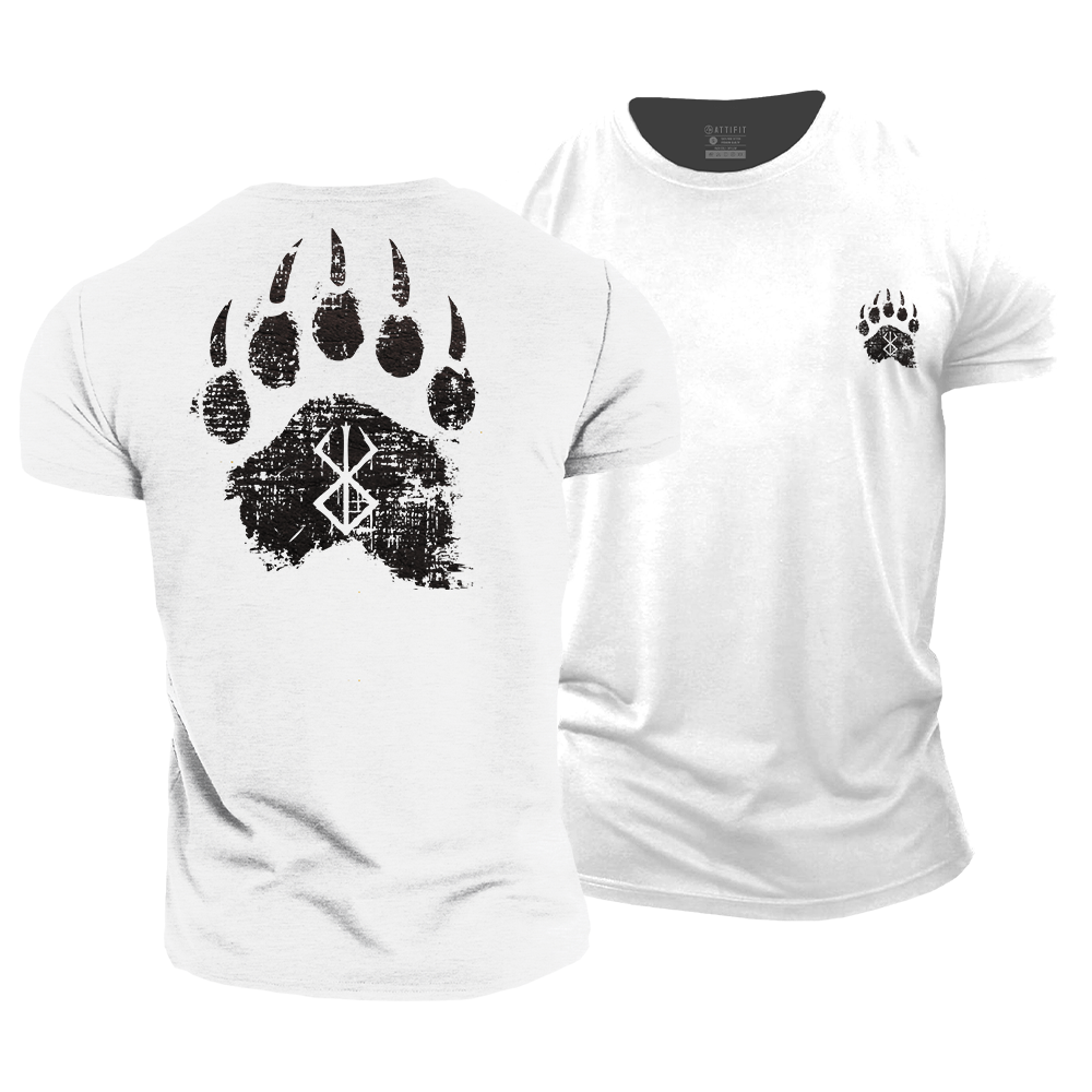 Berserker Rune Bears Paw Cotton T-Shirt
