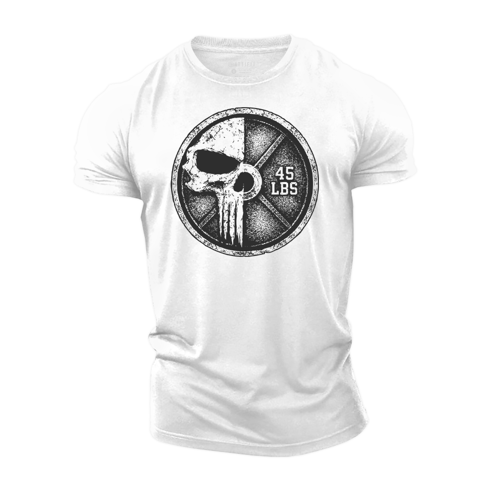Skull Barbell Strength Cotton T-Shirt