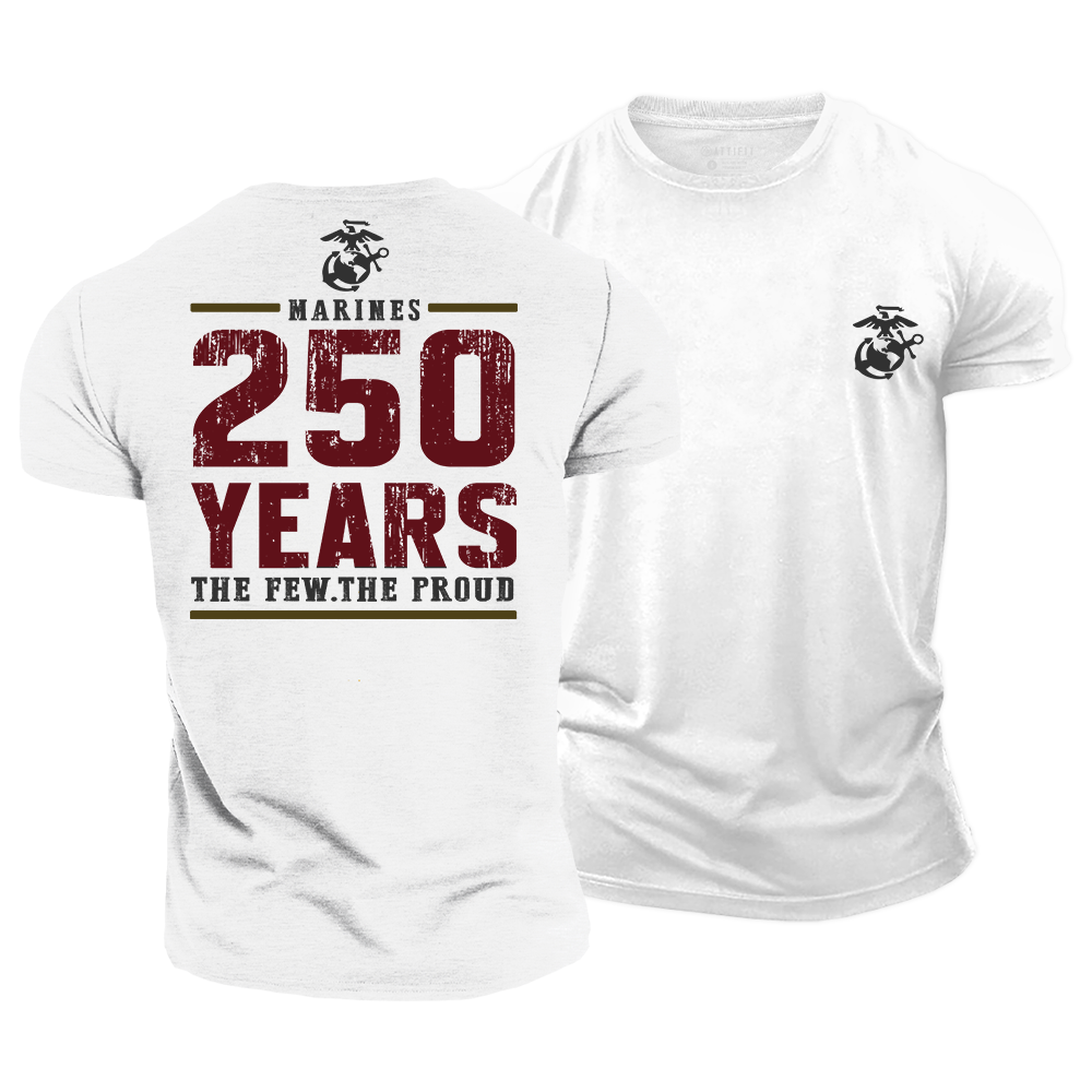 Marines 250 Years Strong Cotton T-Shirt