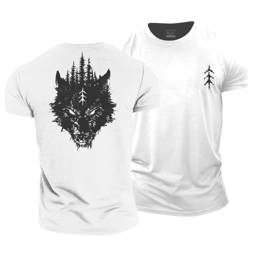 Forest Wolf Cotton T-Shirt