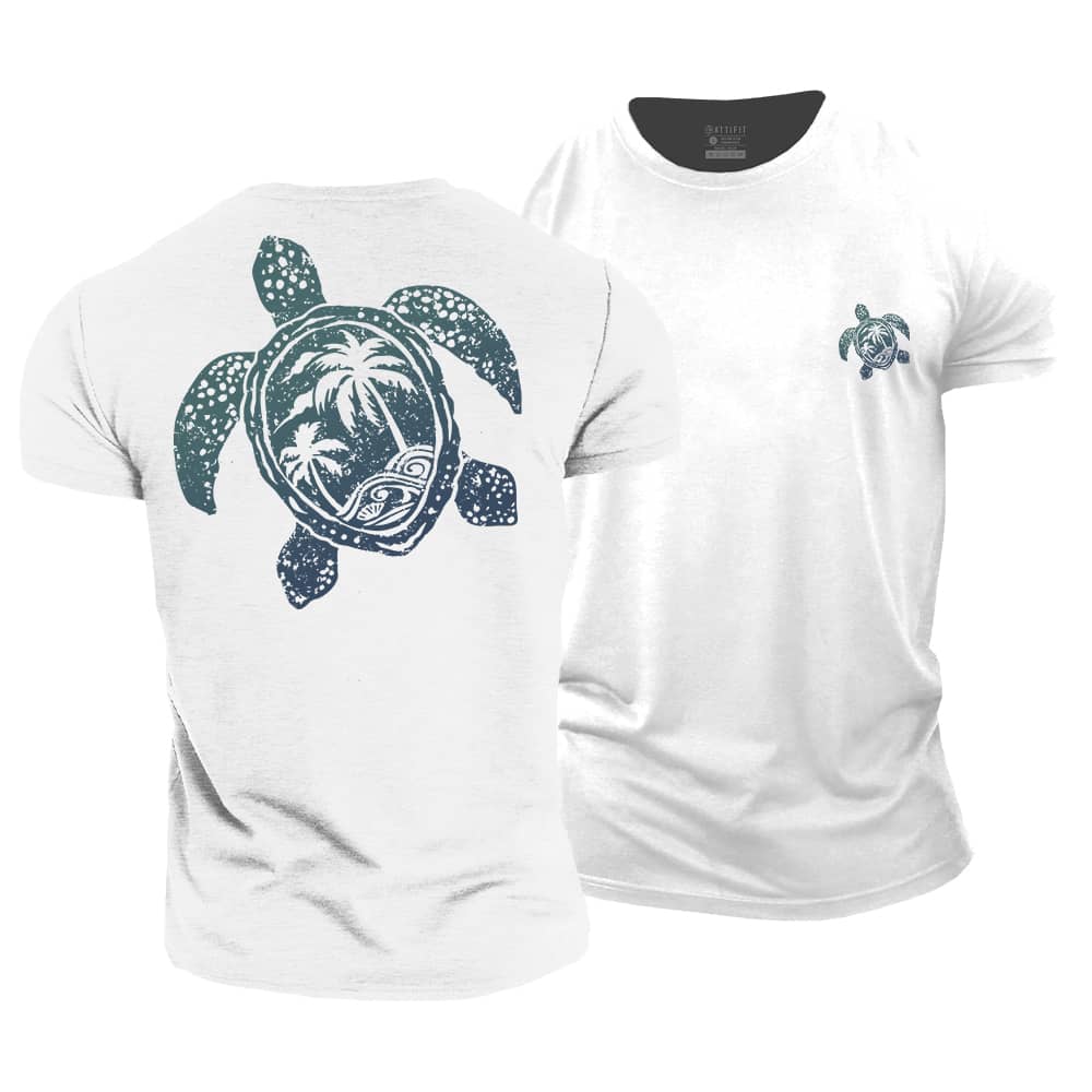 Turtle Palm Cotton T-Shirt