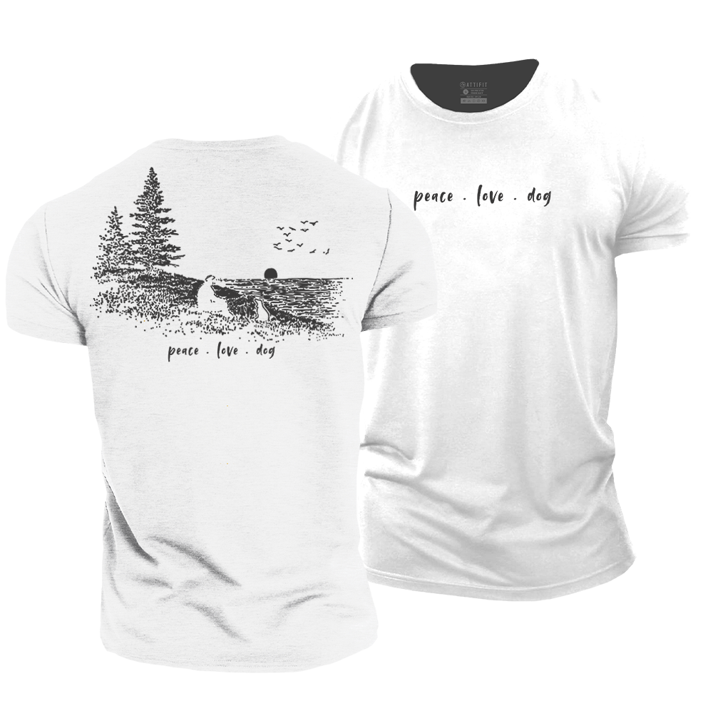 Peace Love Dogs Cotton T-Shirt