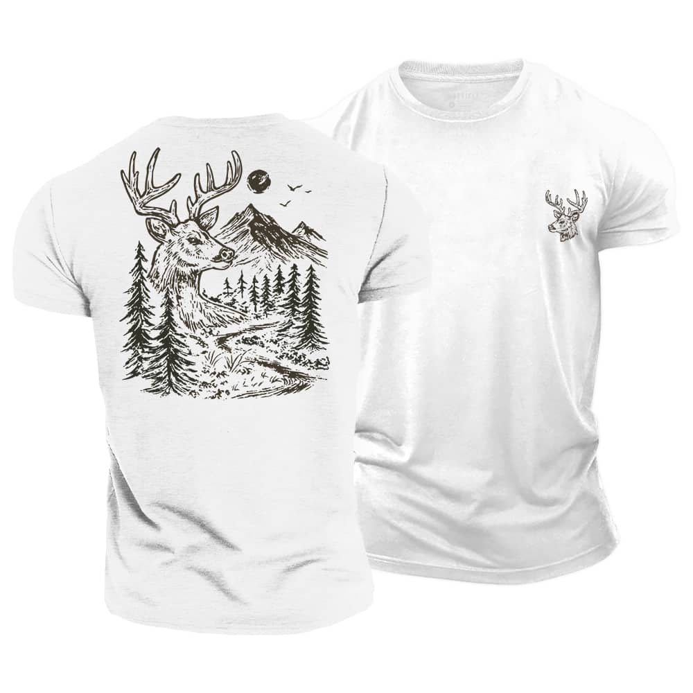 Deer Nature Cotton T-Shirt