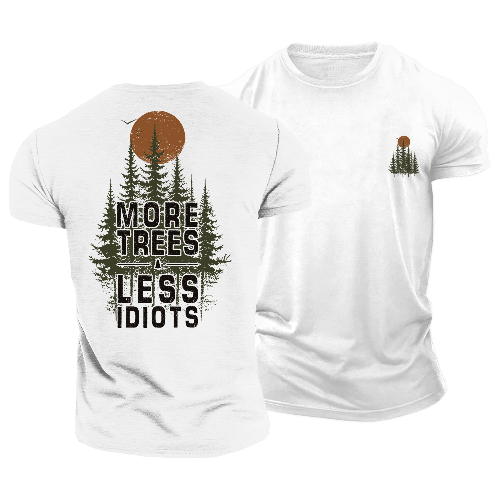 Less Idiots Funny Cotton T-Shirt