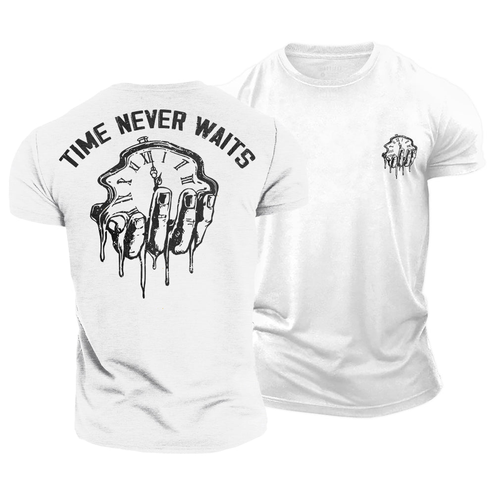 Time Never Waits Cotton T-Shirt