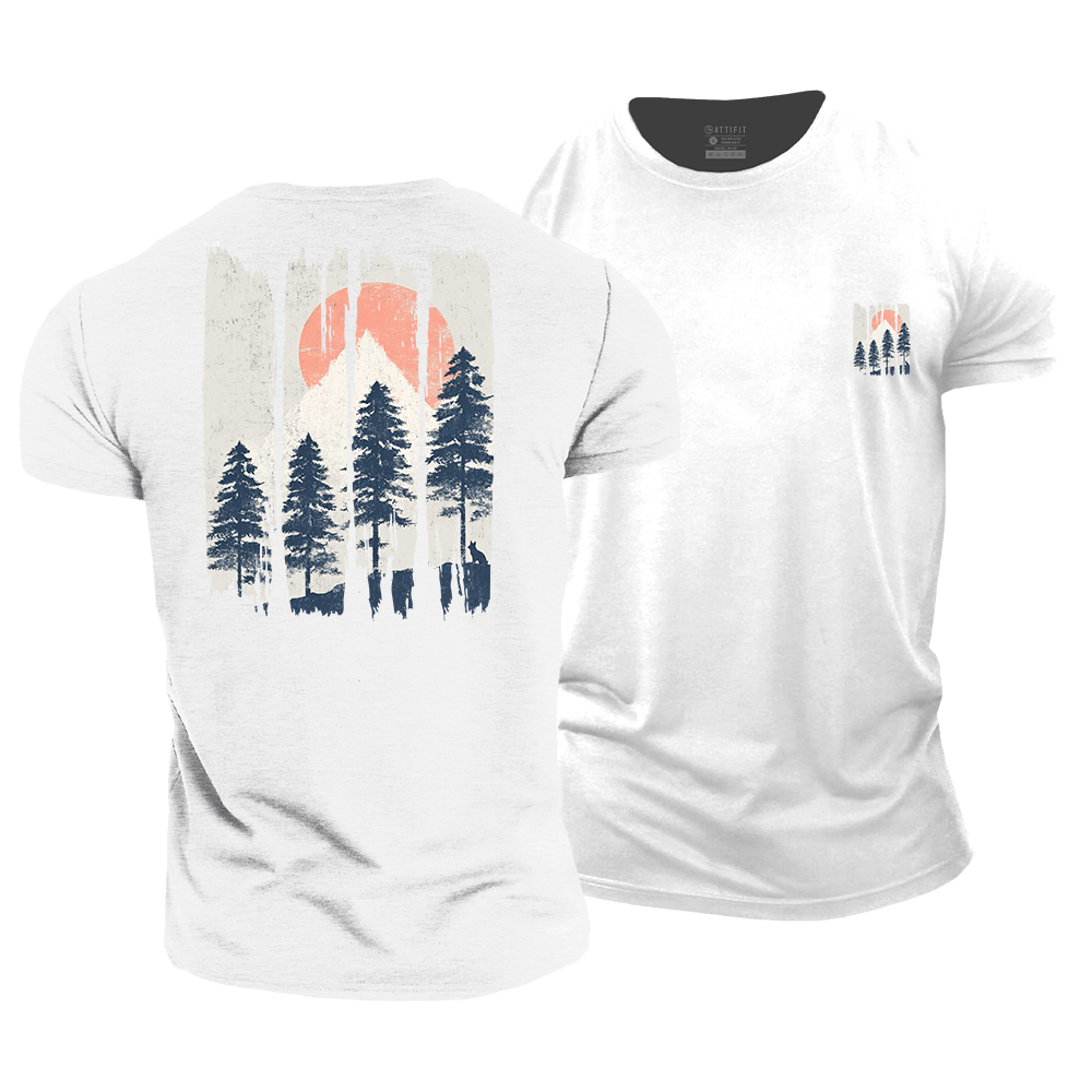 Outdoor Color Palette Scenery Cotton T-Shirt