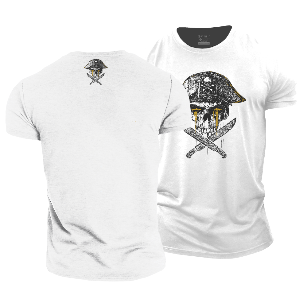Monster Pirate Skull Cotton T-Shirt