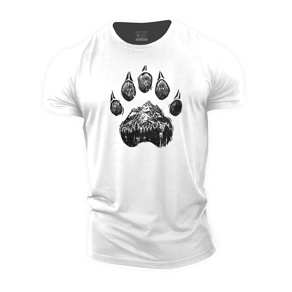 Bear Paw Landscape Cotton T-Shirt